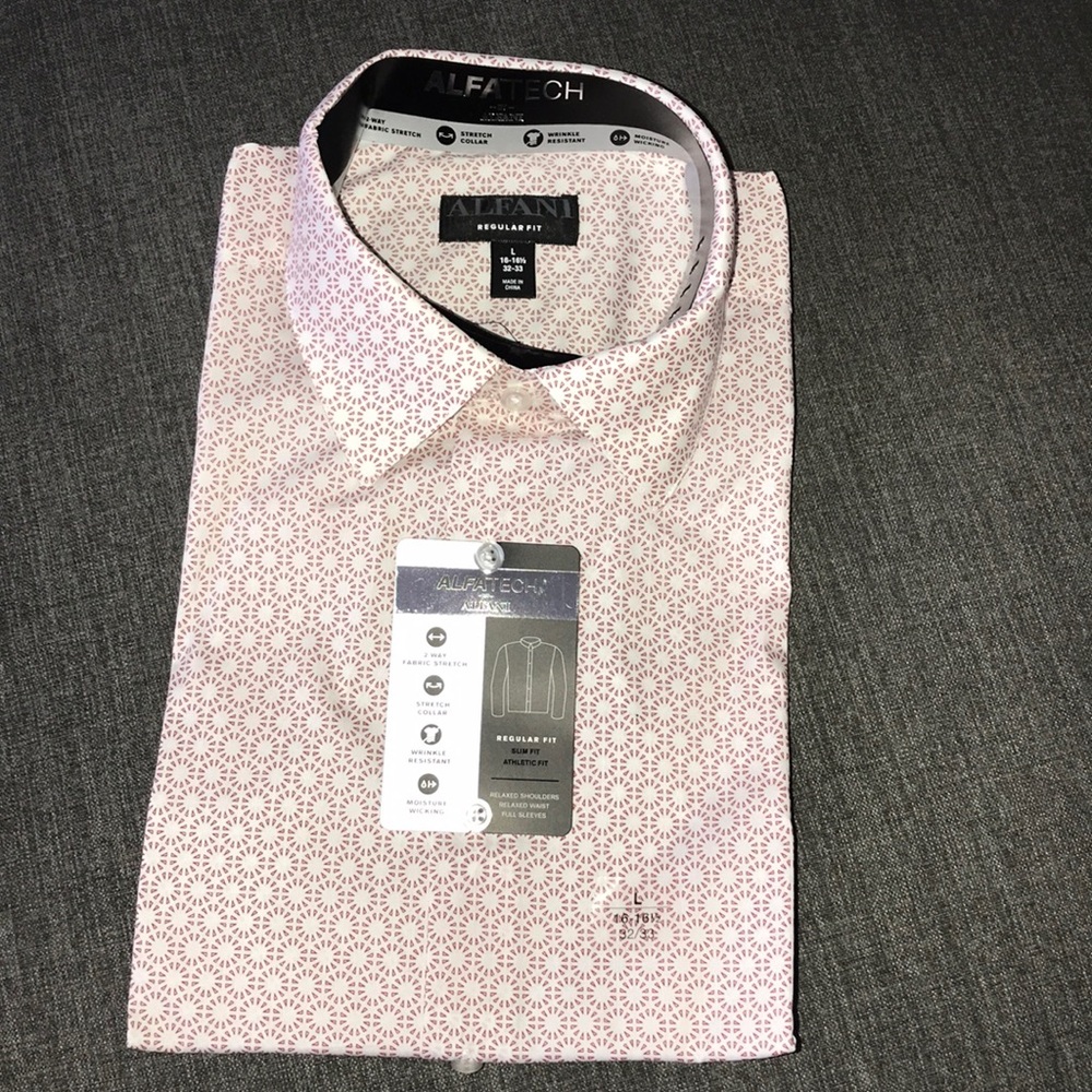 Alfani men’s collared button down shirt